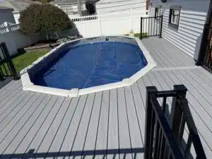 Trex deck around an above ground pool