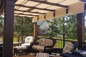 Deck with Pergola by Custom-Deck Creations
